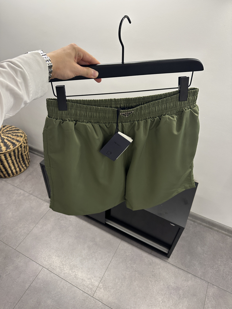 Prada Logo Patch Swim Shorts