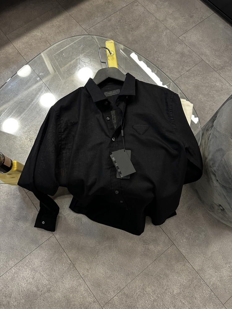 Prada Black Linen Shirt