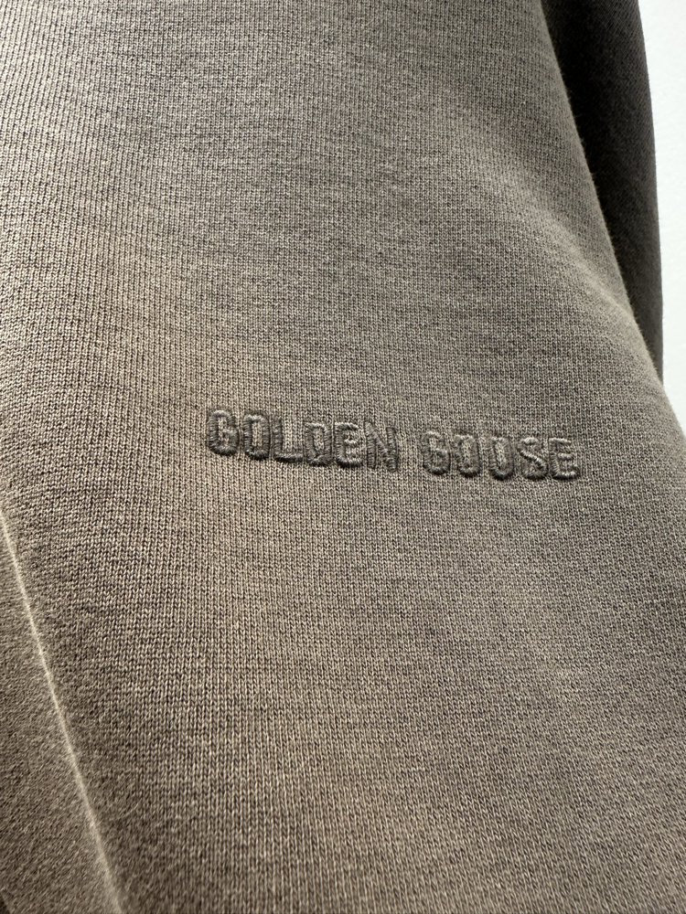 Golden Goose Washed Brown Cotton Sweatshirt