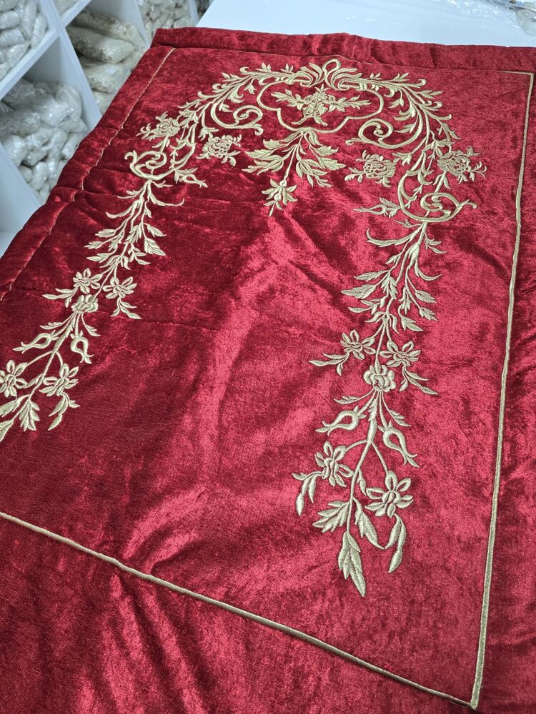 Sarmaşık Desen Seccade Bordo