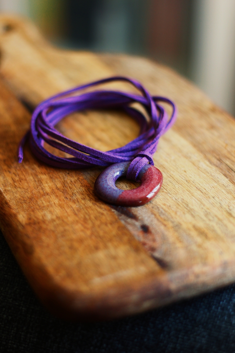 Amorf Kolye - Plum/Cherry 