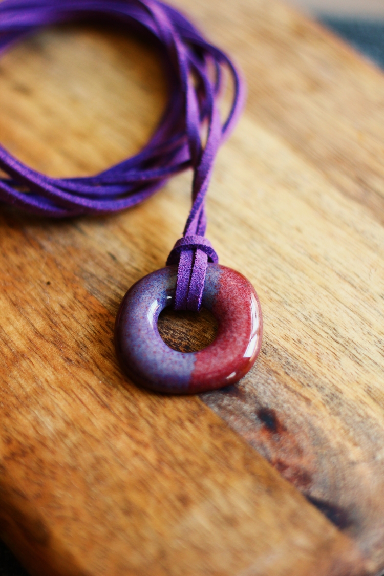 Amorf Kolye - Plum/Cherry 