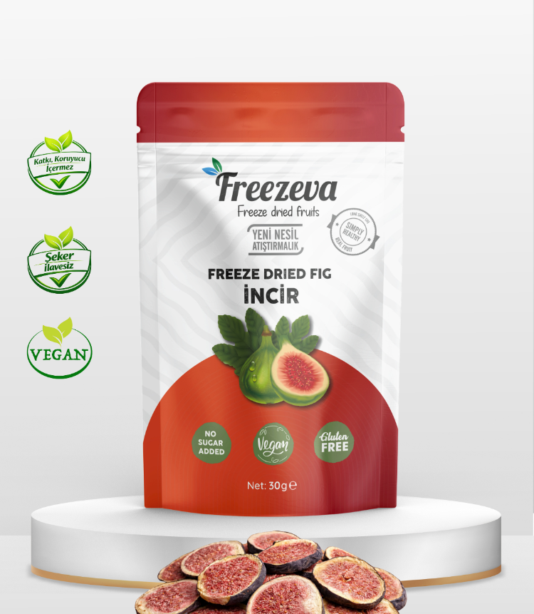 Dondurularak Kurutulmuş Dilim İncir – Freeze Dried İncir- İncir Kuru Meyve Cipsi 30 gr
