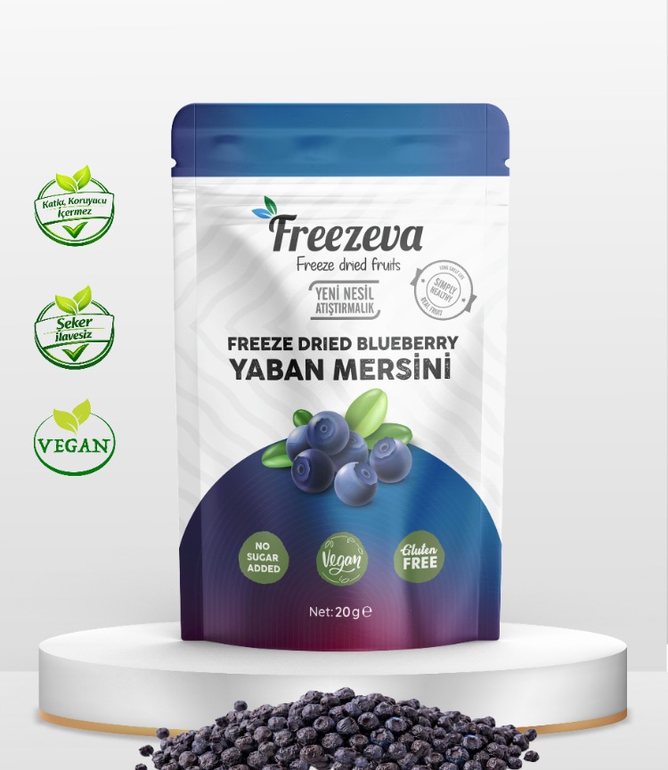 Dondurularak Kurutulmuş Yaban Mersini 20 gr – Freeze Dried Yaban Mersini Meyve Cipsi
