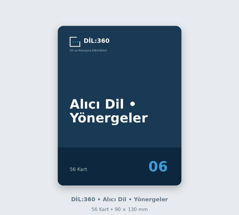 DİL:360 Alıcı Dil ve Yönergeler | 56 Eğitim Kartı