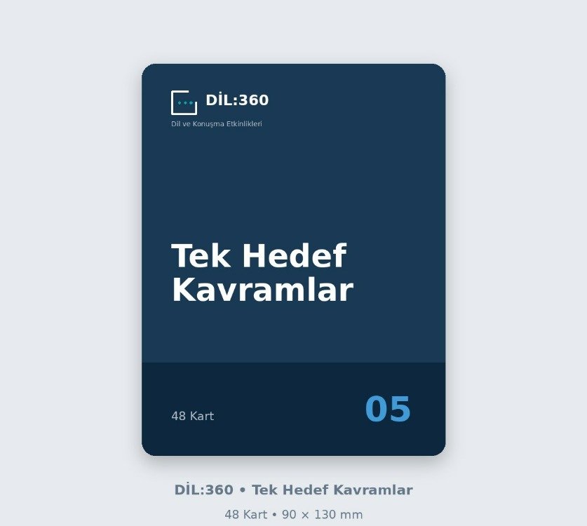 DİL:360 Tek Hedef Kavramlar | 48 Eğitim Kartı