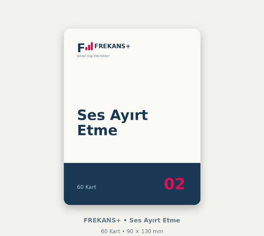 FREKANS+ Ses Ayırt Etme | 60 Eğitim Kartı