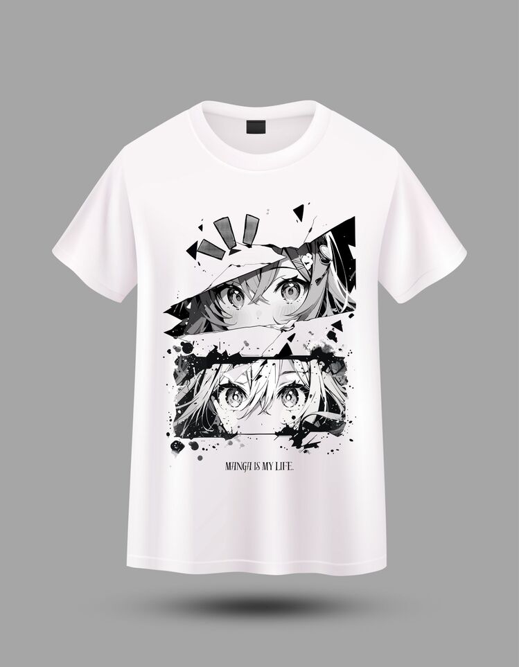 Anime Baskılı Oversize Tişört