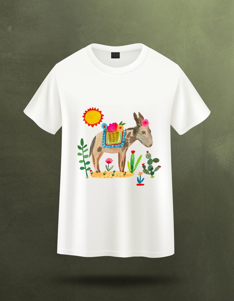 Donkey Baskılı Oversize T-shirt