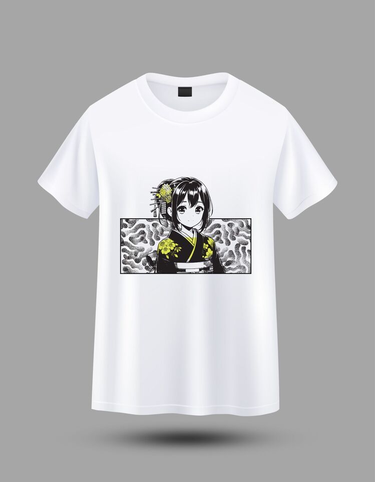 Anime Baskılı Oversize Tişört