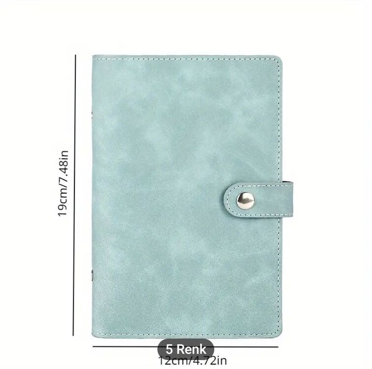 Koyu Mavi A6 Çıtçıtlı Bütçe Planlayıcı 
