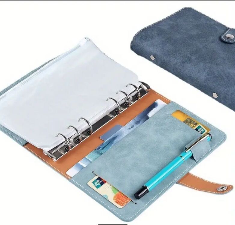Koyu Mavi A6 Çıtçıtlı Bütçe Planlayıcı 