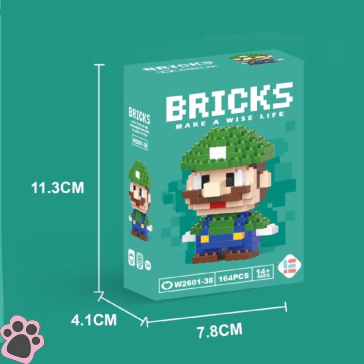 Super Mario Luigi Bricks Blok Seti