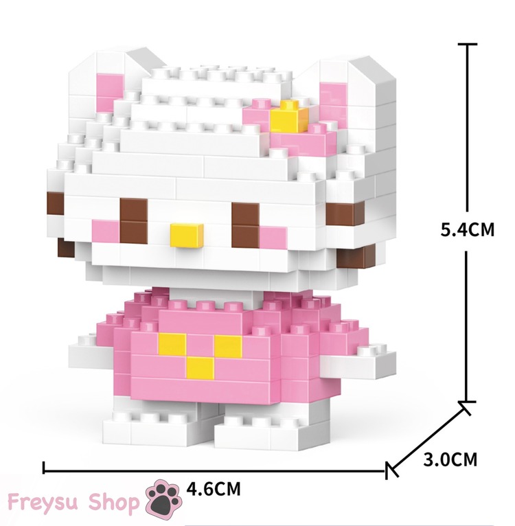 Hello Kitty Bricks Block Seti - PEMBE