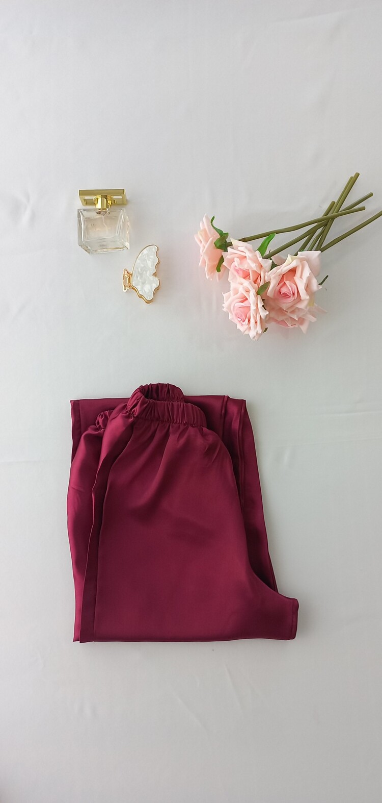 Vişne Tüylü Pijama Takımı