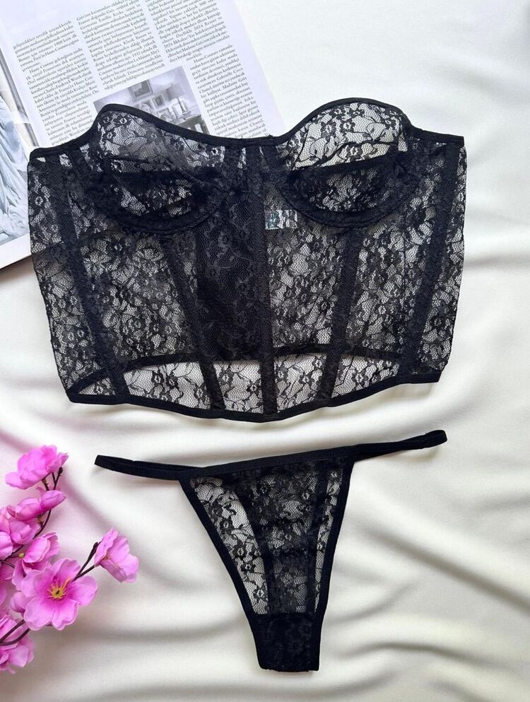 Siyah Kuğu Korse Bralet Takımı