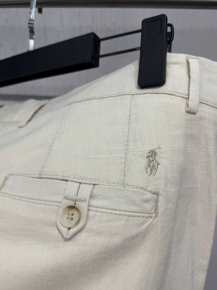 Polo Ralph Lauren Erkek Regular Fit Taş Ham Keten Pantolon