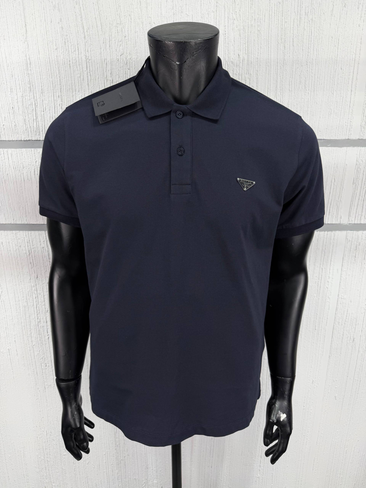 Prada Erkek Regular Fit Lacivert Polo Yaka Tişört