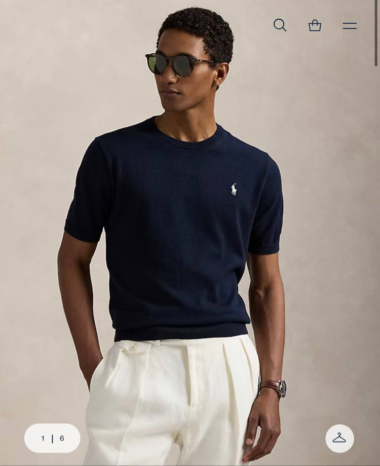 Polo Ralph Lauren Erkek Regular Fit Lacivert Triko Tişört