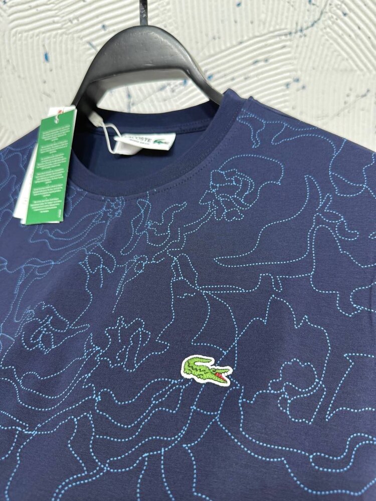 ⚡️ Lacoste Lacivert Desenli T-Shirt