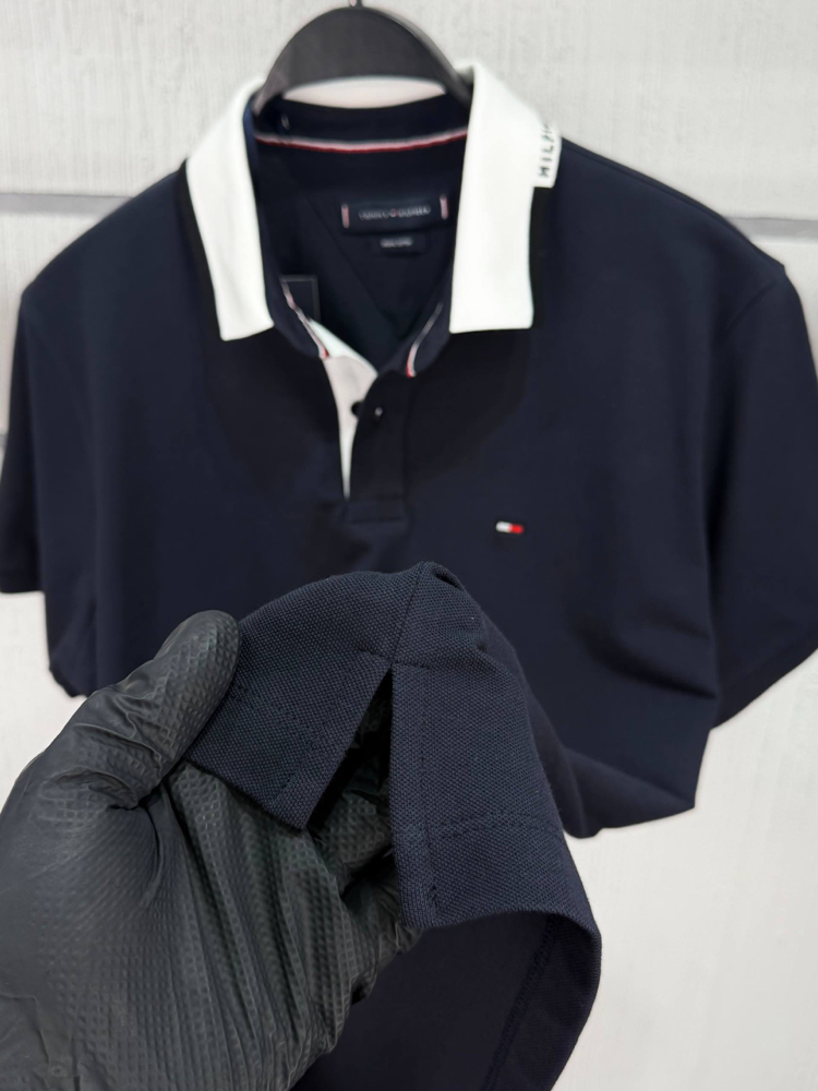 Tommy Hilfiger Erkek Regular Fit Lacivert Polo Yaka Tişört