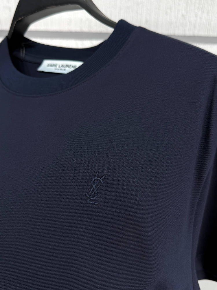 YSL Erkek Regular Fit Lacivert Tişört