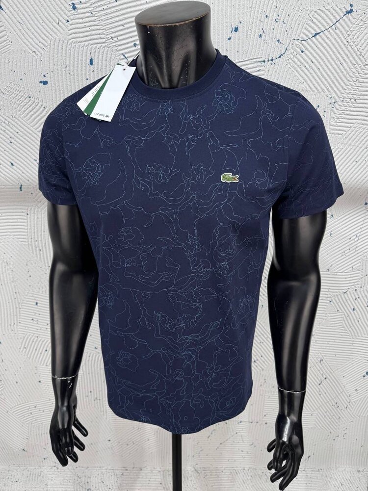 ⚡️ Lacoste Lacivert Desenli T-Shirt