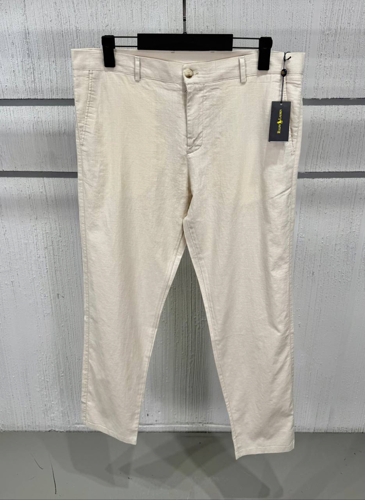 Polo Ralph Lauren Erkek Regular Fit Taş Ham Keten Pantolon