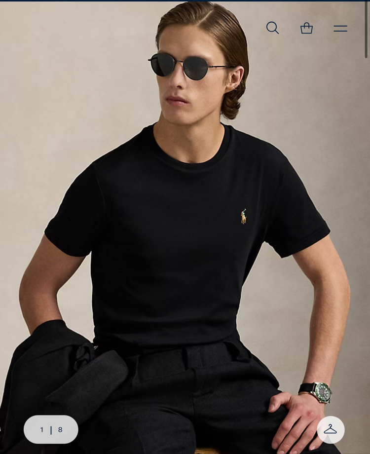 Polo Ralph Lauren Erkek Regular Fit Siyah Tişört
