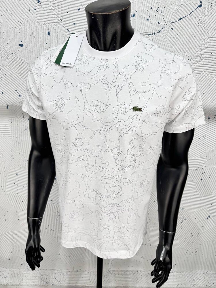 ⚡️ Lacoste Beyaz Desenli T-Shirt