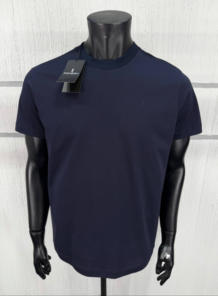 YSL Erkek Regular Fit Lacivert Tişört