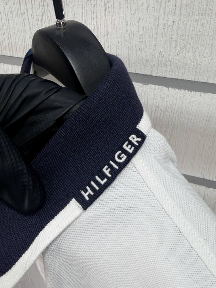 Tommy Hilfiger Erkek Regular Fit Beyaz Polo Yaka Tişört