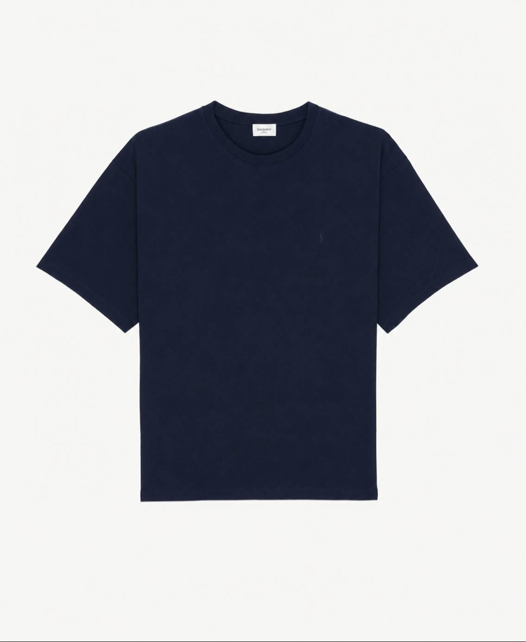 YSL Erkek Regular Fit Lacivert Tişört