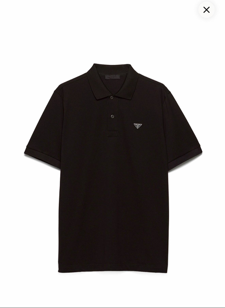 Prada Erkek Regular Fit Siyah Polo Yaka Tişört