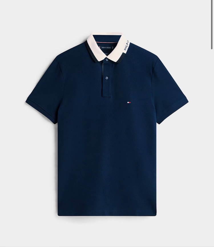 Tommy Hilfiger Erkek Regular Fit Lacivert Polo Yaka Tişört
