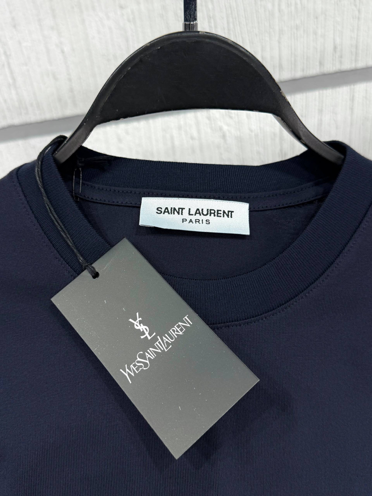 YSL Erkek Regular Fit Lacivert Tişört