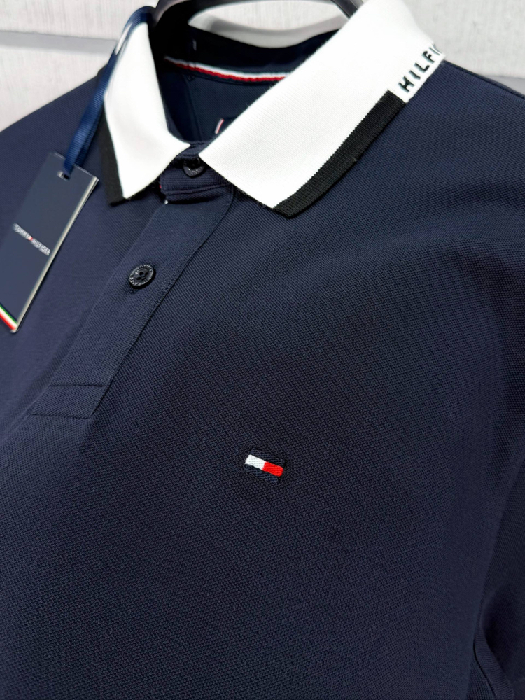 Tommy Hilfiger Erkek Regular Fit Lacivert Polo Yaka Tişört