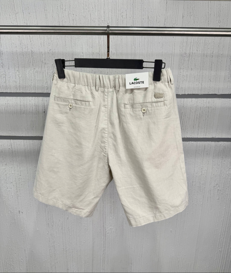 Lacoste Erkek Regular Fit Bej Keten Şort
