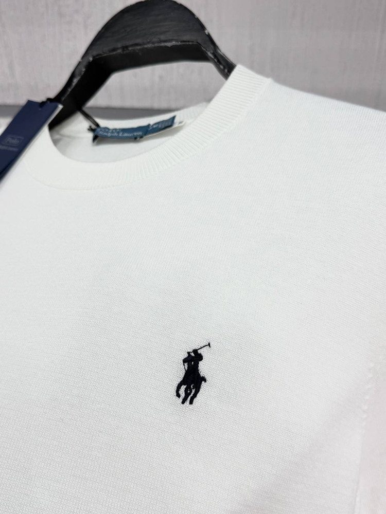 Polo Ralph Lauren Erkek Regular Fit Beyaz Triko Tişört