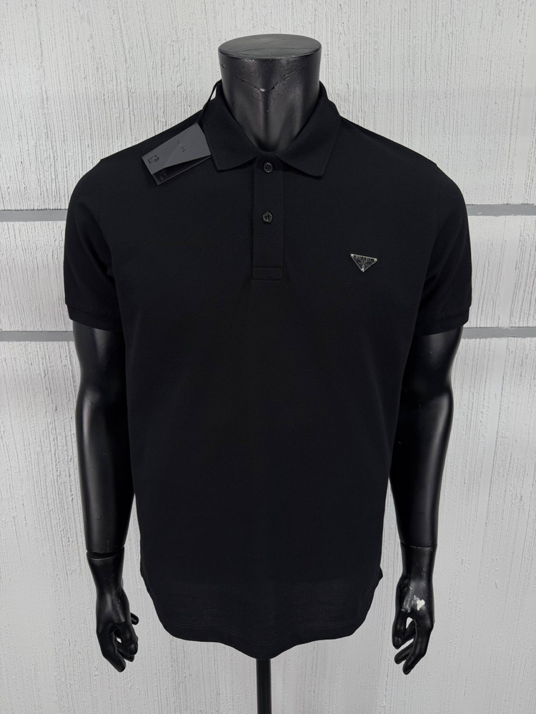 Prada Erkek Regular Fit Siyah Polo Yaka Tişört