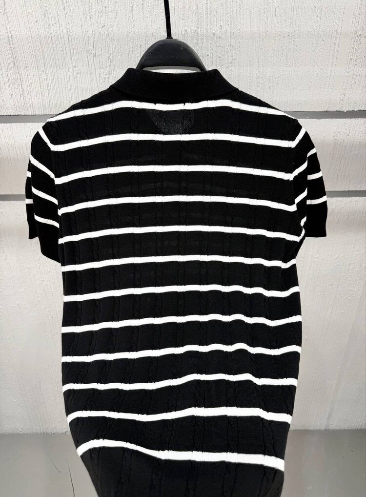 ⚡️ Ralph Lauren Siyah Çizgili Polo Yaka Örme Tshirt