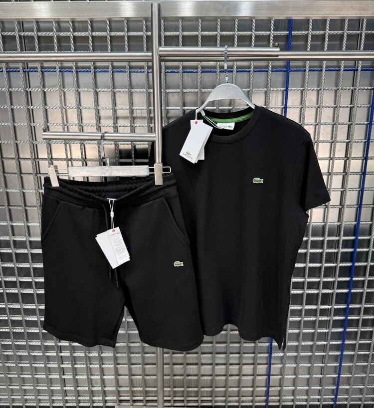 ⚡️ Lacoste Siyah Tişört ve Şort Takım