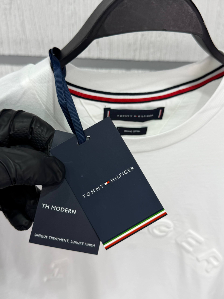 Tommy Erkek Regular Fit Beyaz Tişört