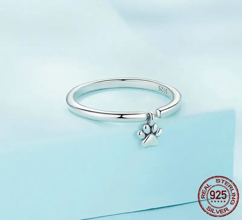 925 Ayar Gümüş Pati Charmlı Yüzük