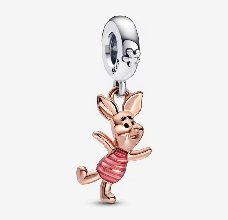925 Ayar Gümüş Winnie the Pooh Piglet Sallantılı Charm