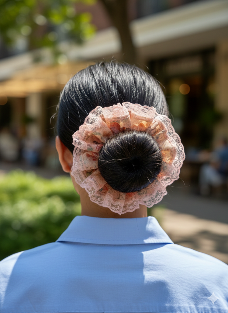 From Pera Floral Tulle Premium Saç Tokası