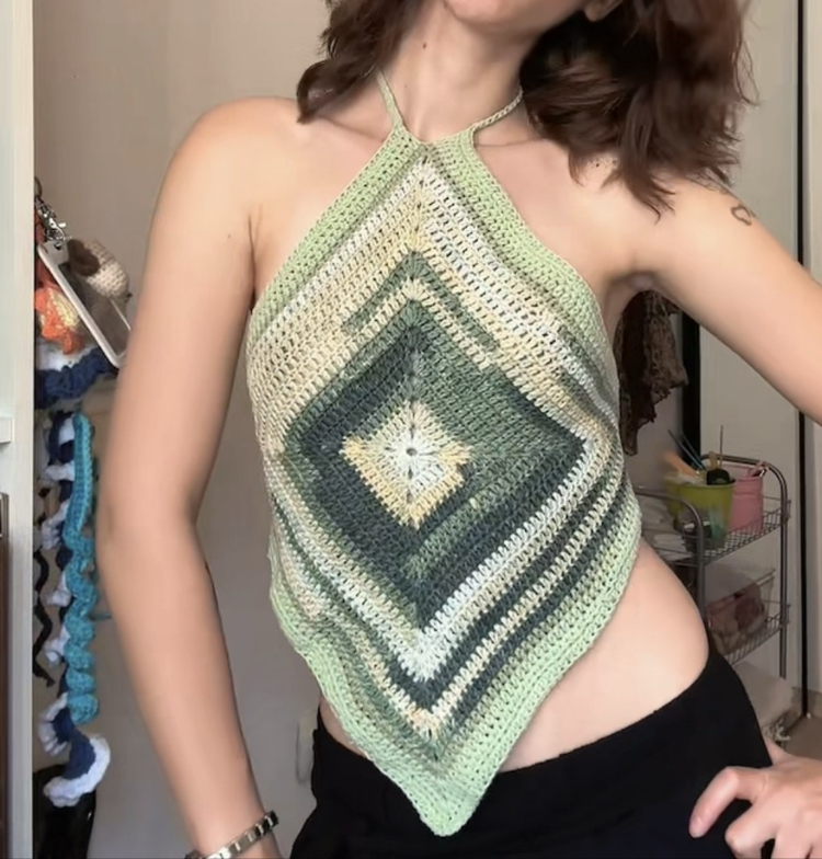diamond halter top