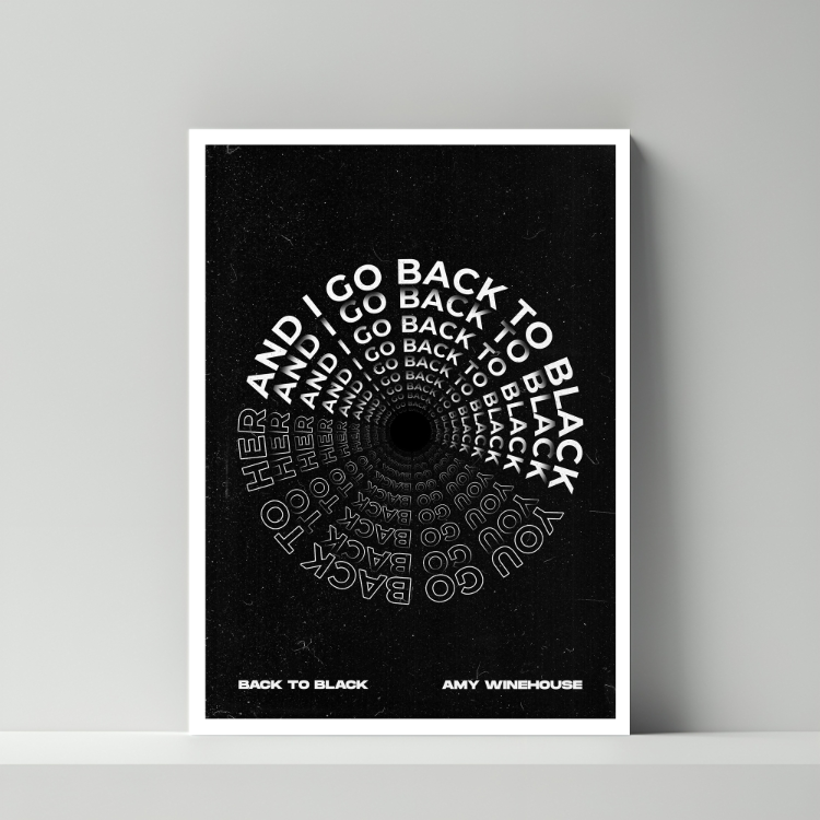 Back to Black Posteri- Dijital Ürün