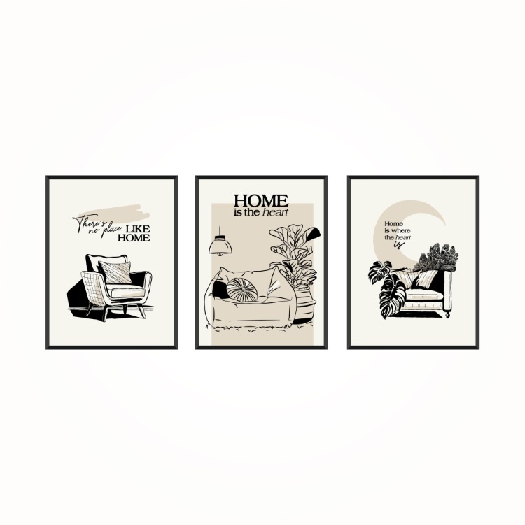 Home Koleksiyonu – Çerçeveli Poster Seti
