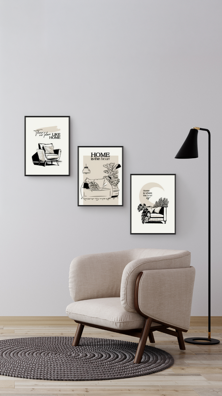 Home Koleksiyonu – Çerçeveli Poster Seti
